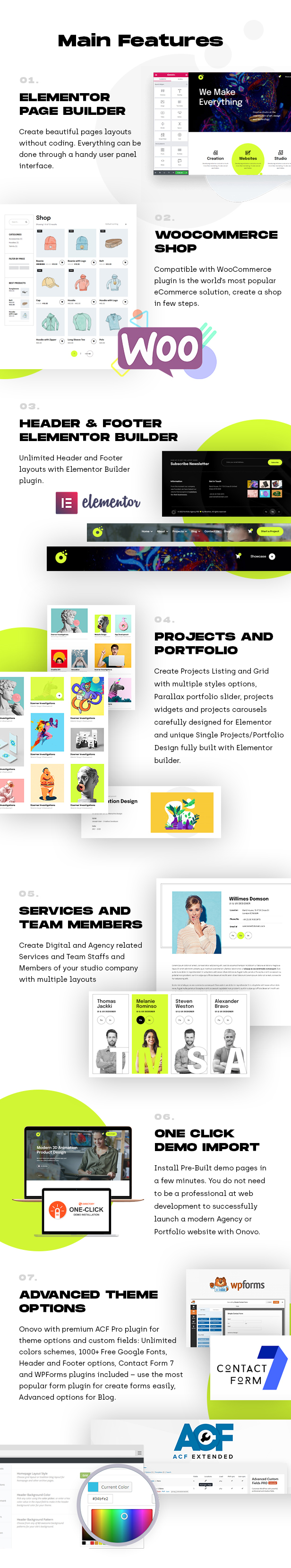 Onovo Portfolio Agency WordPress Theme - Description 4
